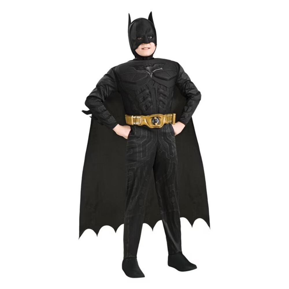 Rubie’s The Dark Knight Trilogy Boys Batman Costume Halloween Size 4-6